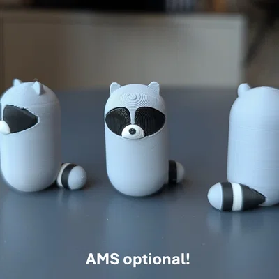 Mô hình Gấu Raccoon tí hon phong cách tối giản - Không cần AMS!