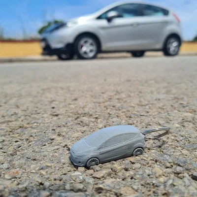 Móc khóa mô hình xe Ford Fiesta 2012 3D