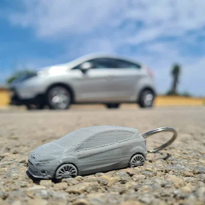 Móc khóa mô hình xe Ford Fiesta 2012 3D