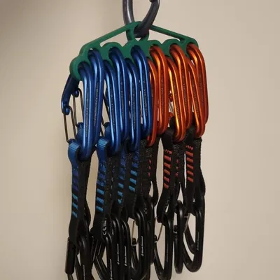 Giá treo 12 bộ móc khóa leo núi Quick Draw tiện lợi