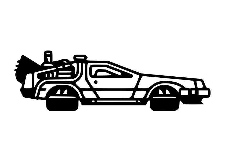 Mô hình trang trí tường xe DeLorean - Back to the Future - Image 1