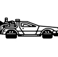 Mô hình trang trí tường xe DeLorean - Back to the Future - Thumbnail 1