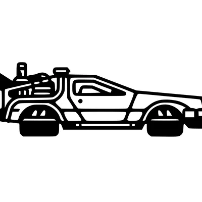 Mô hình trang trí tường xe DeLorean - Back to the Future