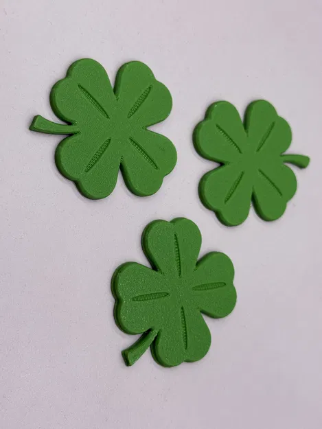 Mô hình Cỏ bốn lá (Four-Leaf Clover) trang trí may mắn cho 3D printing - Image 1