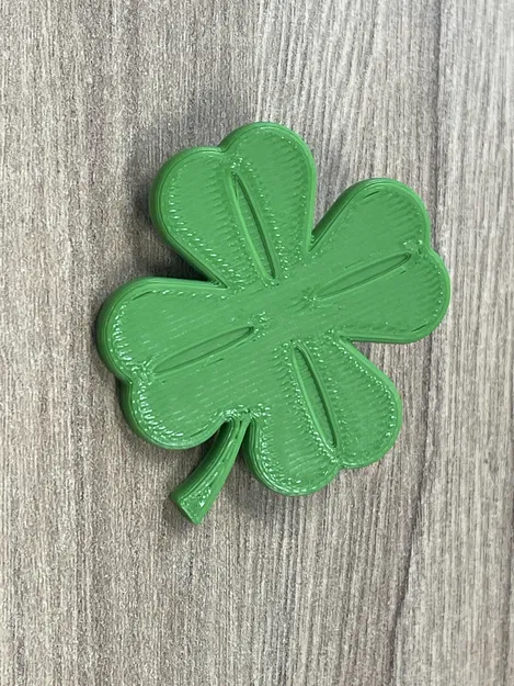 Mô hình Cỏ bốn lá (Four-Leaf Clover) trang trí may mắn cho 3D printing - Image 2