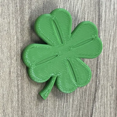 Mô hình Cỏ bốn lá (Four-Leaf Clover) trang trí may mắn cho 3D printing