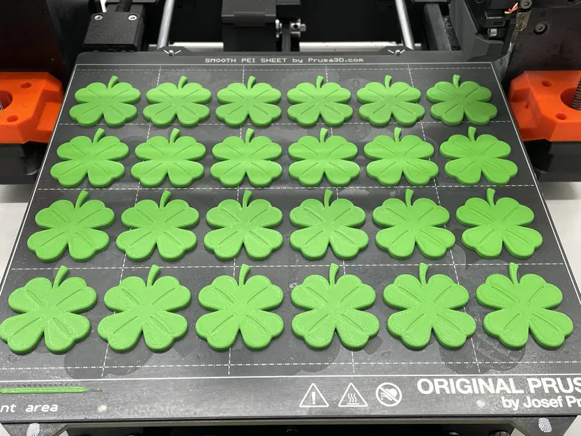 Mô hình Cỏ bốn lá (Four-Leaf Clover) trang trí may mắn cho 3D printing - Image 3