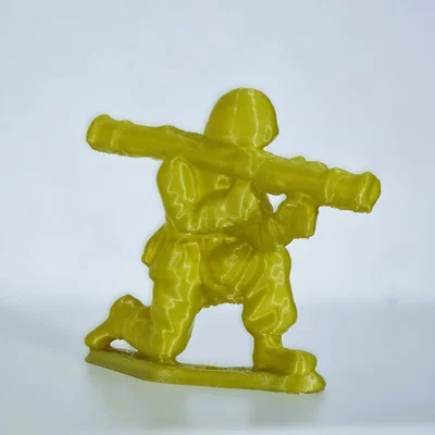 Mô hình chú lính nhựa cầm Bazooka - Bazukino 3D