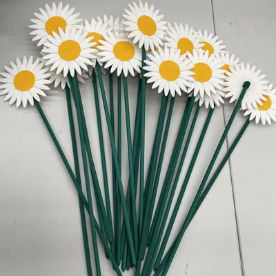 Mẫu in 3D kẹp trang trí hình hoa cúc Daisy xinh xắn