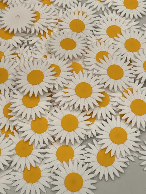 Mẫu in 3D kẹp trang trí hình hoa cúc Daisy xinh xắn - Image 2