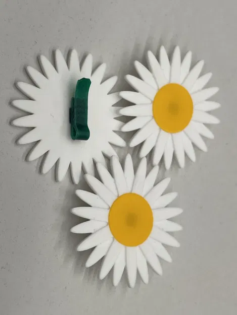 Mẫu in 3D kẹp trang trí hình hoa cúc Daisy xinh xắn - Image 3