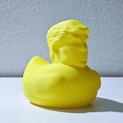 Mô hình 3D chú vịt Donald Trump độc đáo trang trí phòng tắm