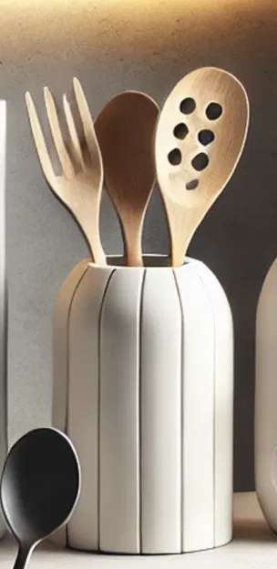 Ống Đựng Dụng Cụ Nhà Bếp "Ribbed" (Hoặc Bình Cắm Hoa) - Image 1