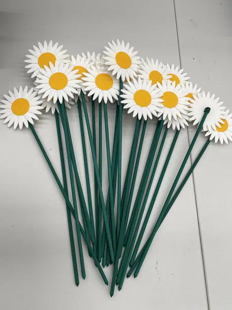 Mẫu in 3D hoa cúc Daisy trang trí xuân tươi tắn - Image 2