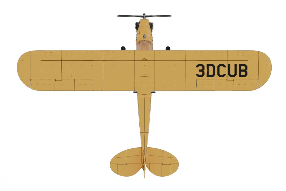 Piper J-3 CUB - Mẫu máy bay RC 3D in ấn nhẹ và dễ lắp ráp - Image 10