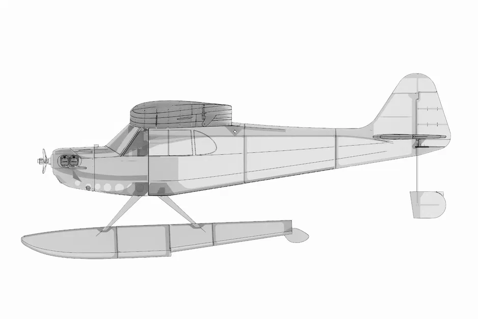 Piper J-3 CUB - Mẫu máy bay RC 3D in ấn nhẹ và dễ lắp ráp - Image 12