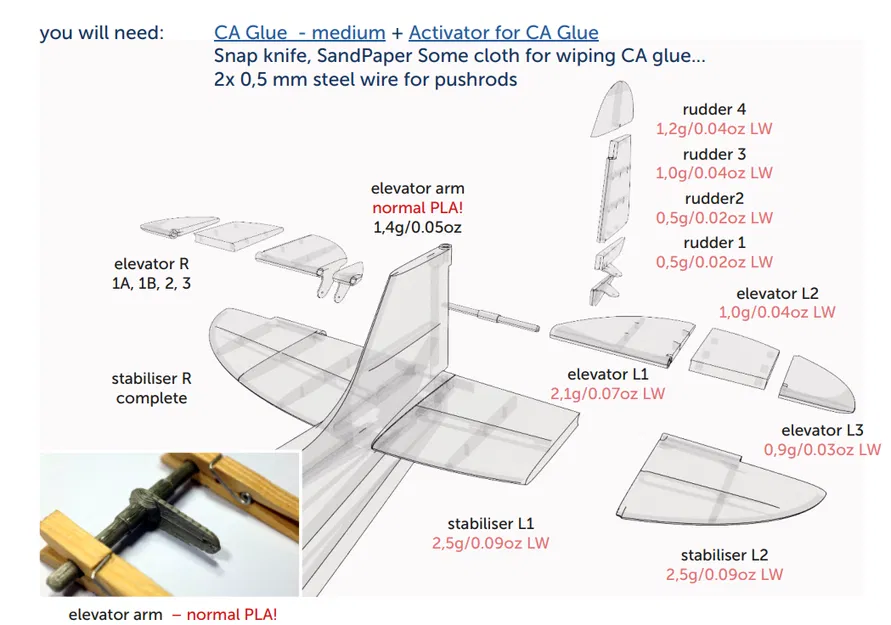 Mô hình máy bay Piper J-3 CUB tối ưu cho nhựa eSun LW-PLA - Image 8