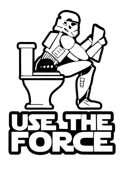 Tranh treo tường 3D Star Wars Toilet Trooper hài hước - Image 1
