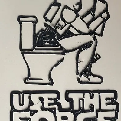 Tranh treo tường 3D Star Wars Toilet Trooper hài hước