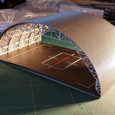 Nhà chứa máy bay (Hangar) tỷ lệ 1:72 cho mô hình lắp ráp