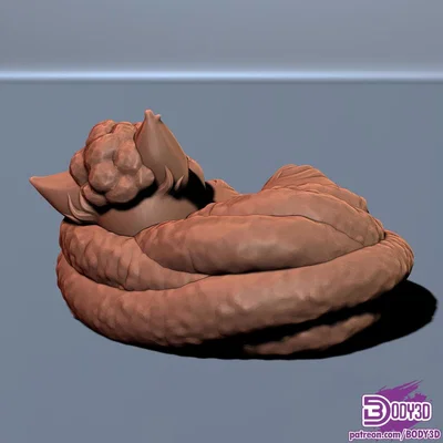 Mô hình 3D Vulpix Alola ngủ dễ thương cho máy in FDM