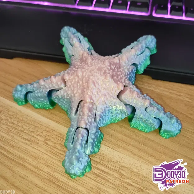 Mô hình sao biển khớp nối linh hoạt (Articulated Starfish) in 3D - Image 2