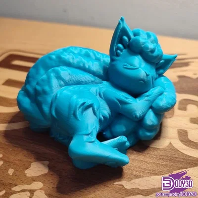 Mô hình 3D Vulpix Alola ngủ dễ thương cho máy in FDM