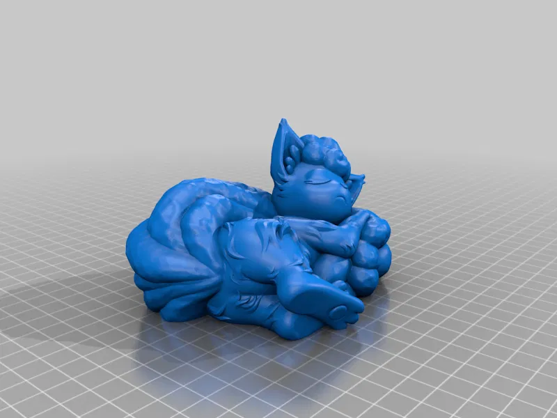 Mô hình 3D Vulpix Alola ngủ dễ thương cho máy in FDM - Image 4