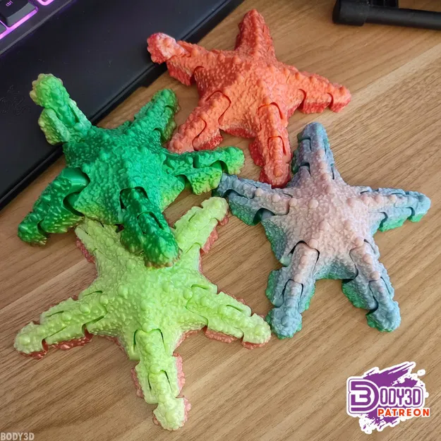 Mô hình sao biển khớp nối linh hoạt (Articulated Starfish) in 3D - Image 5
