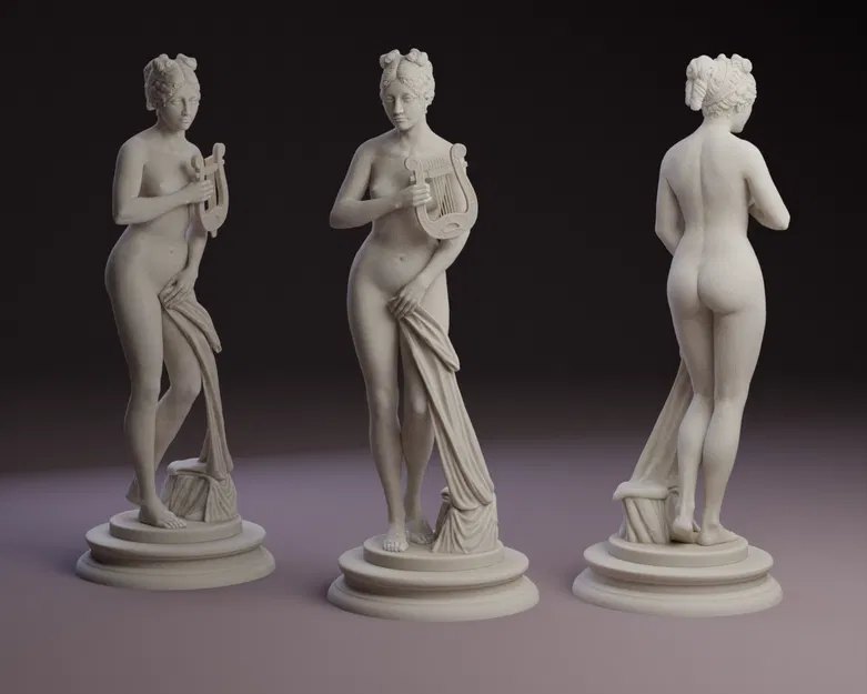 Mô hình tượng Terpsichore - Nàng thơ Hy Lạp 3D nghệ thuật - Image 1