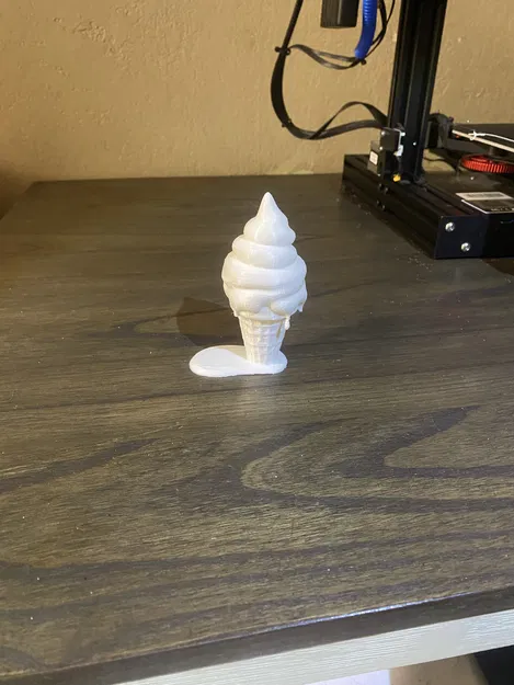 Mô hình kem ốc quế tan chảy trang trí 3D siêu chân thực - Image 3