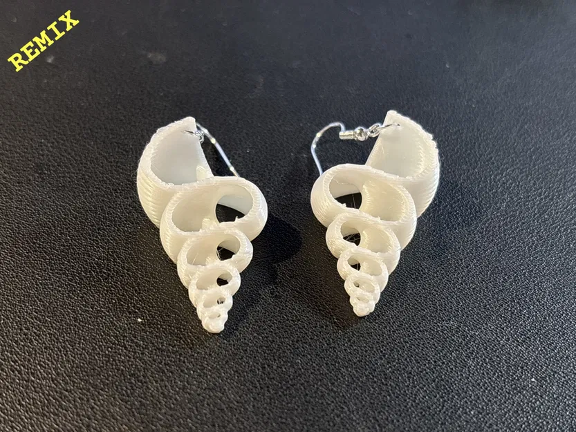 Bông tai vỏ ốc biển 3D (Sea Snail Earrings) - Độc đáo và tinh tế - Image 1