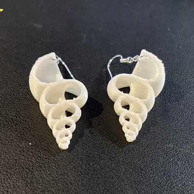 Bông tai vỏ ốc biển 3D (Sea Snail Earrings) - Độc đáo và tinh tế