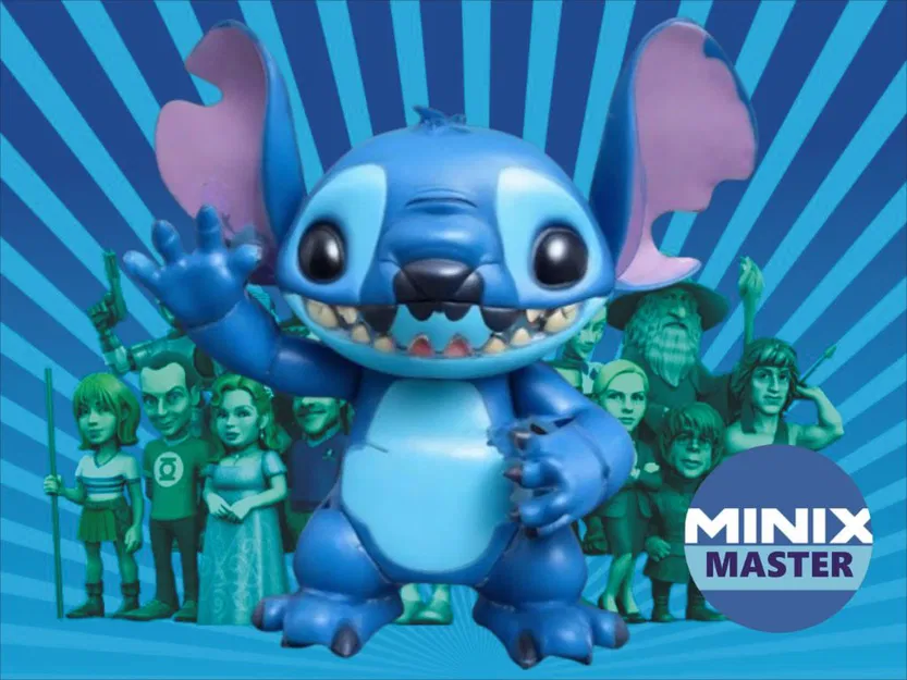 Mô hình 3D nhân vật Stitch phiên bản Minix cực đáng yêu để in tại nhà - Image 1