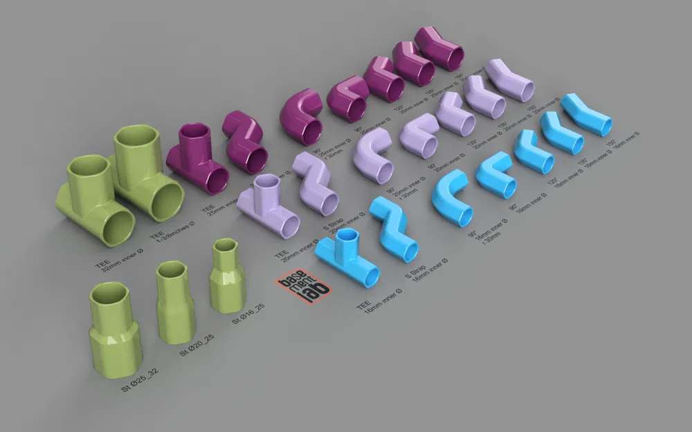 Cút nối ống (Elbow) Ø16mm / Ø20mm / Ø25mm hình lục giác - Image 1