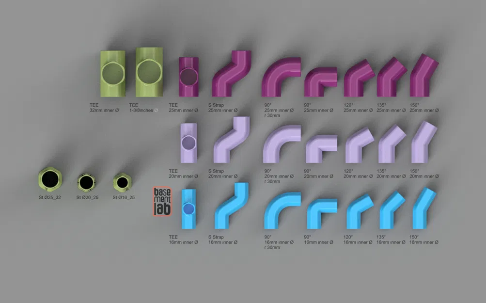 Cút nối ống (Elbow) Ø16mm / Ø20mm / Ø25mm hình lục giác - Image 2