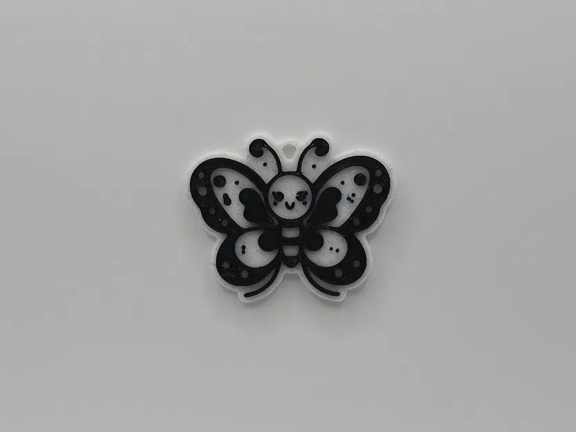 Móc khóa hình bướm dễ thương - Mô hình in 3D đẹp và đơn giản - Image 1