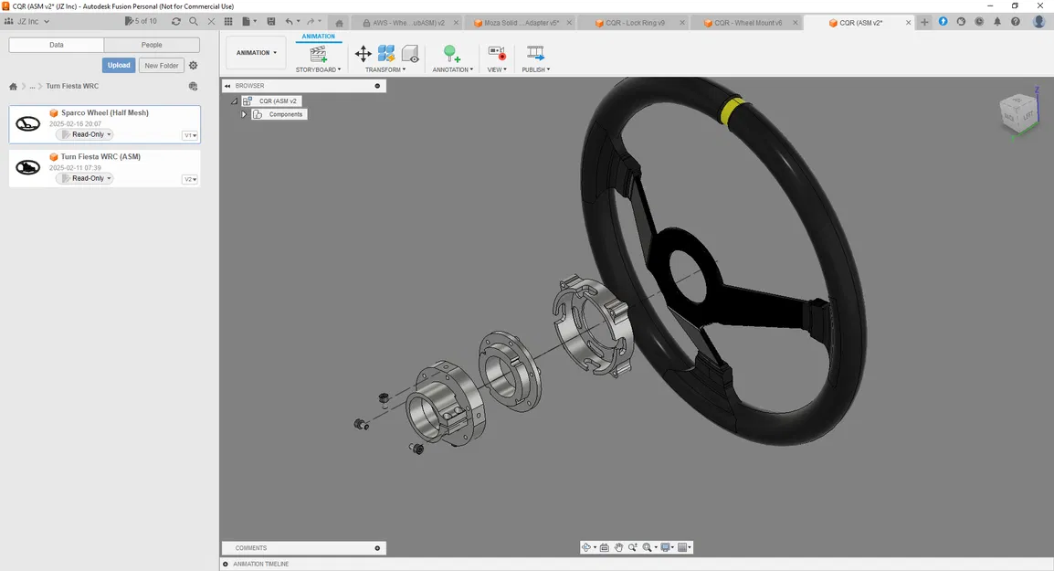 Moza Simple Quick Release - Bộ Tháo Lắp Nhanh Đơn Giản Cho Vô Lăng Moza - Image 1