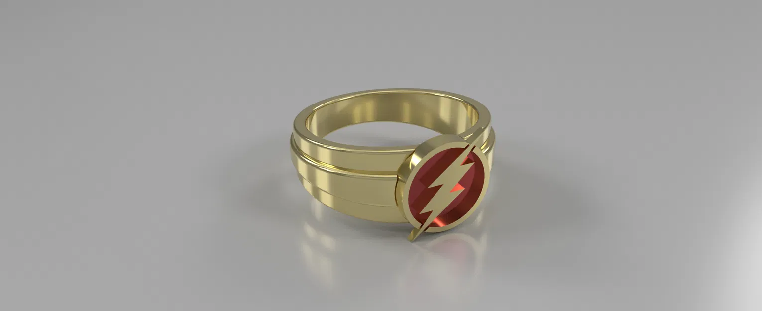 Mô hình nhẫn The Flash (The Flash ring) in 3D cực chất - Image 1
