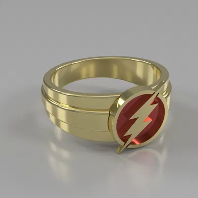 Mô hình nhẫn The Flash (The Flash ring) in 3D cực chất