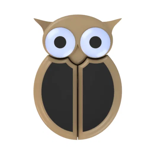 Mô Hình Hộp Cú Nhỏ Với Cơ Chế Nam Châm Tự Đóng Bí Mật - Image 4