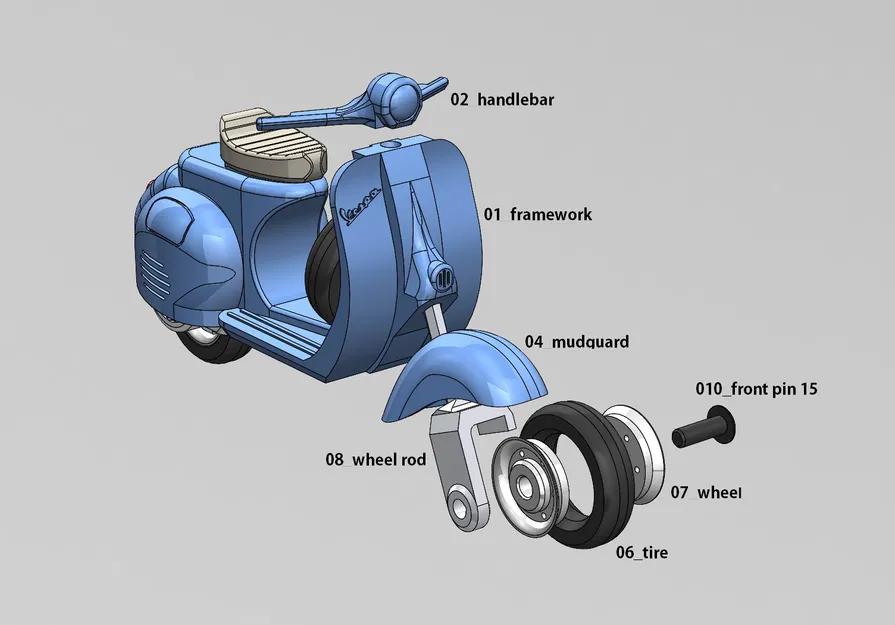 Mô hình Vespa Cafe Racer - Image 4