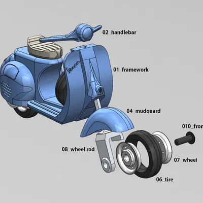 Mô hình Vespa Cafe Racer