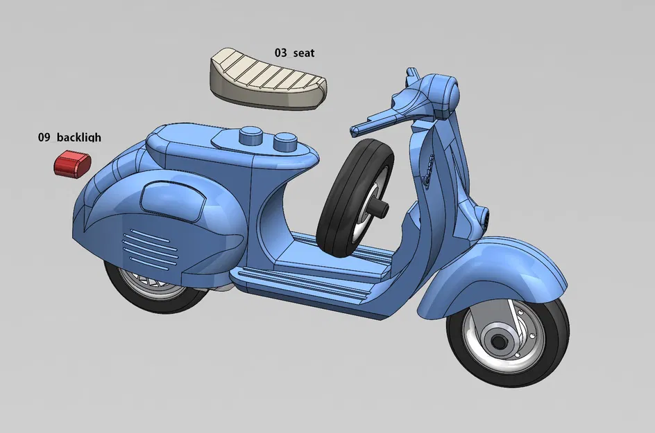 Mô hình Vespa Cafe Racer - Image 6