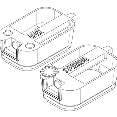Mô hình tay cầm sốc điện (defibrillator paddles) dùng cho mô phỏng lâm sàng