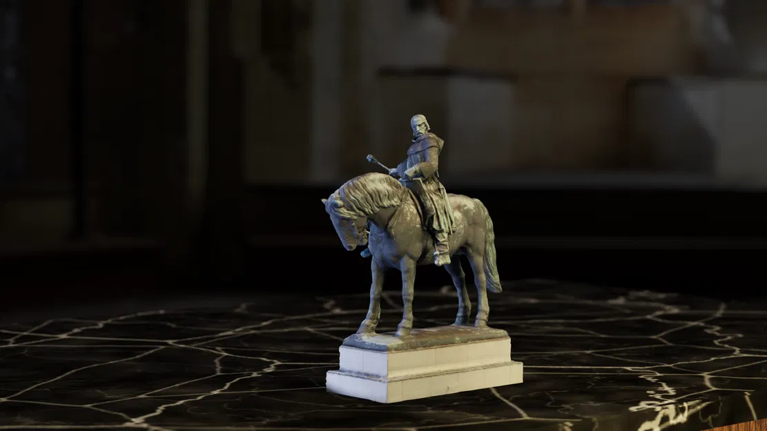 Mô hình 3D Tượng đài lịch sử Jan Žižka cưỡi ngựa - Image 1