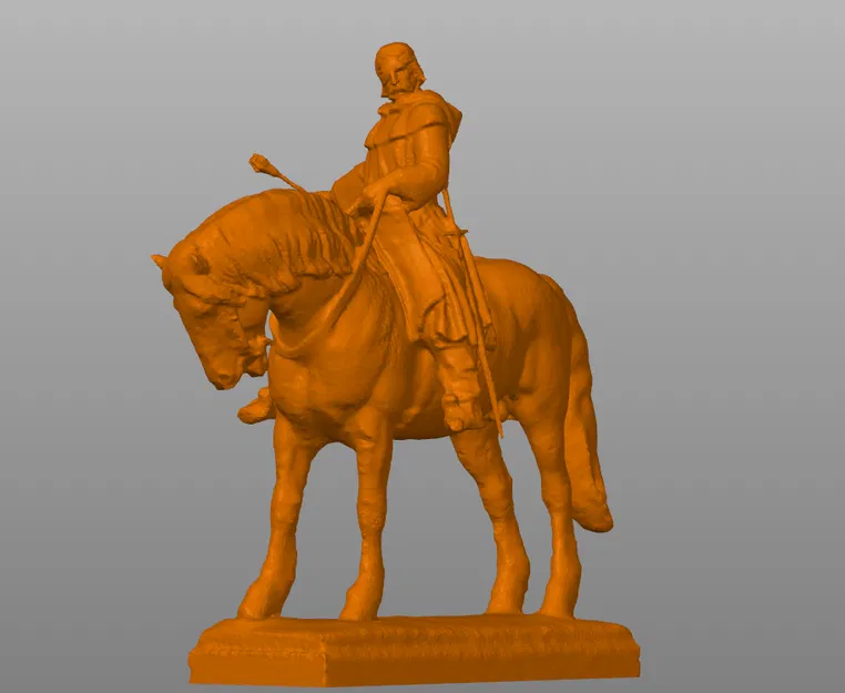 Mô hình 3D Tượng đài lịch sử Jan Žižka cưỡi ngựa - Image 2