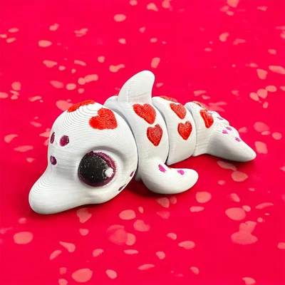 Mô hình cá heo tình yêu khớp nối Love Dolphin Articulate Flexi Mini