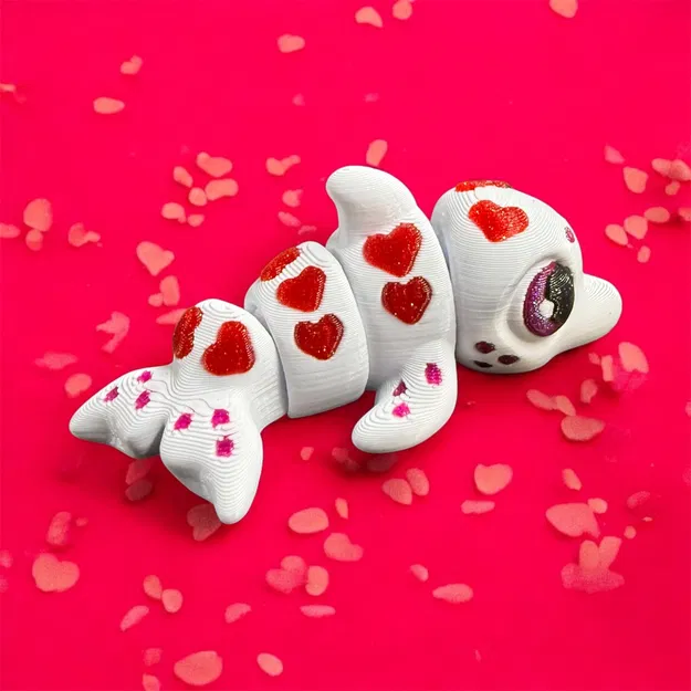Mô hình cá heo tình yêu khớp nối Love Dolphin Articulate Flexi Mini - Image 3