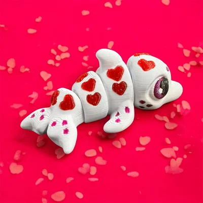 Mô hình cá heo tình yêu khớp nối Love Dolphin Articulate Flexi Mini